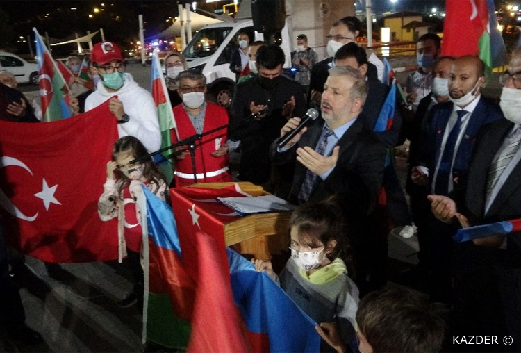 Karabük’te Azerbaycan’a destek konvoyu